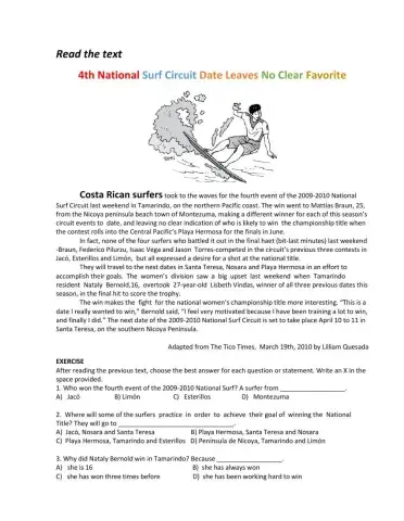 In the Public Eye -- Costa Rican Surfers