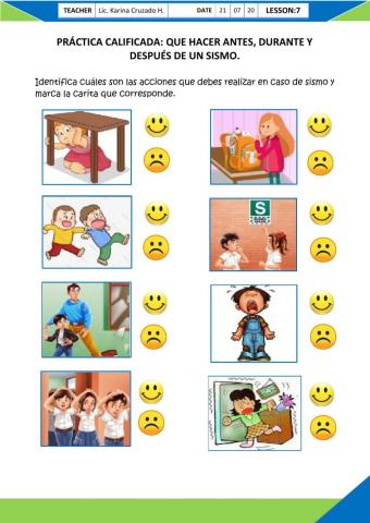 Recomendaciones en caso de sismo