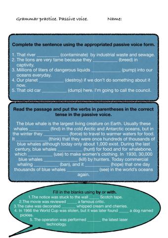 Passive voice practice