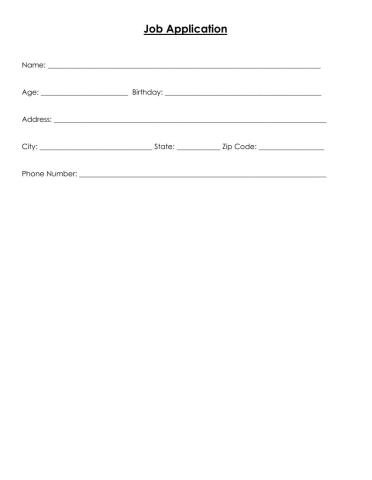 Job application