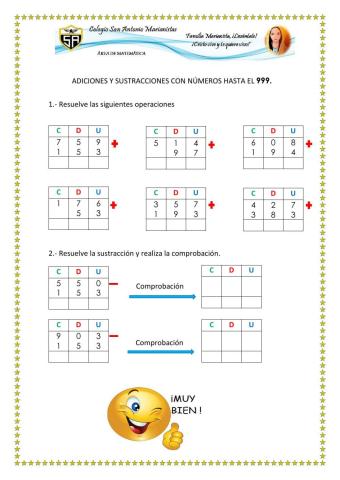 Adiciones y sustracciones