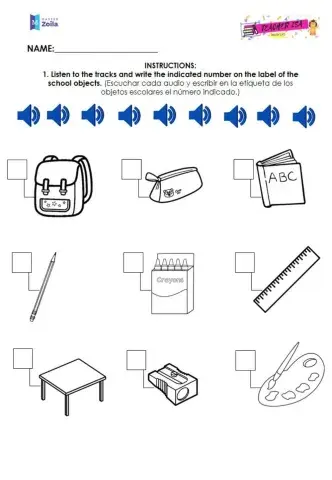 School objets listening