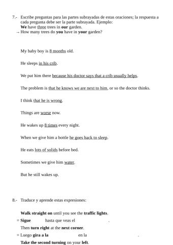 Review work 7 - Wh-questions (present simple)