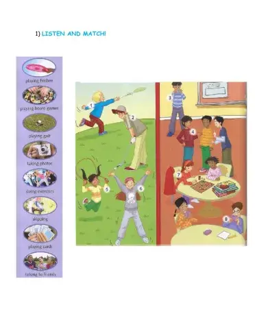 Activities vocabulary