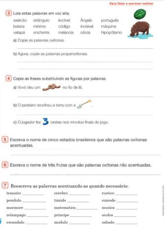 Acentuação Gráfica oxítonas