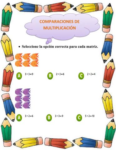 Comparación de multiplicaciones
