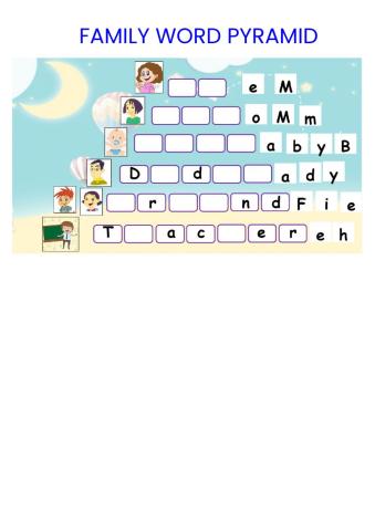 Family word pyramid