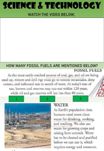 WEEK 21: THURSDAY: Fossil Fuels