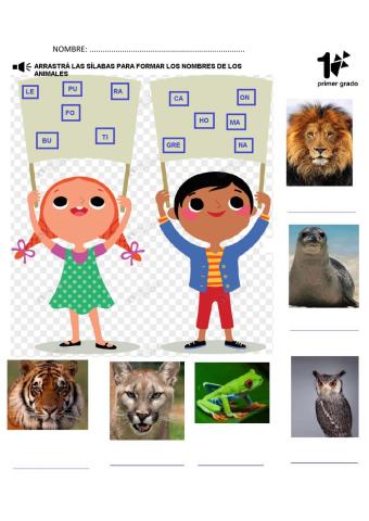 Sílabas de animales