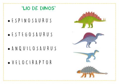 Nombre dinosaurios