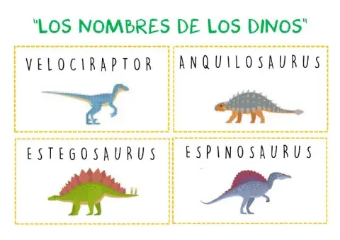Nombre dinosaurios