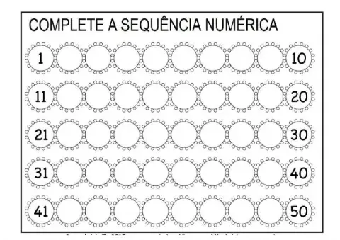 Sequência até 50