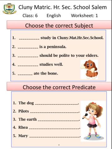Class 6 English 1