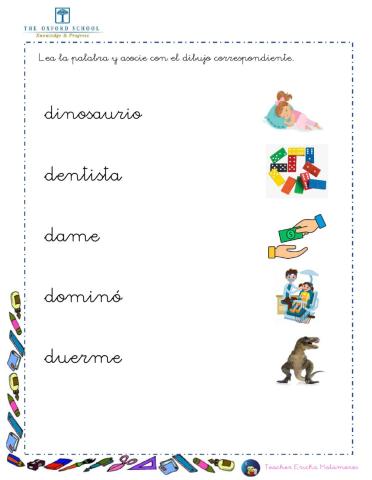 Lectura de palabras con d