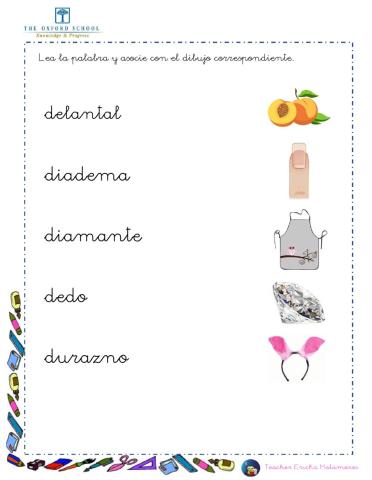 Lectura palabras con d