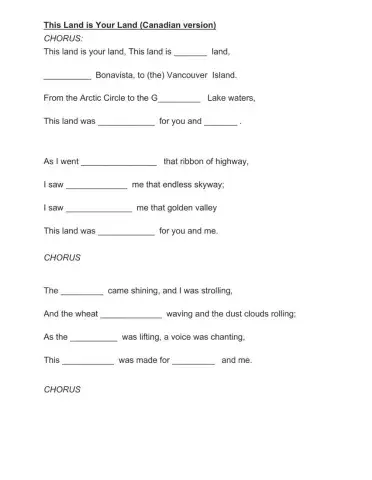 This Land is Your Land (Canadian version)