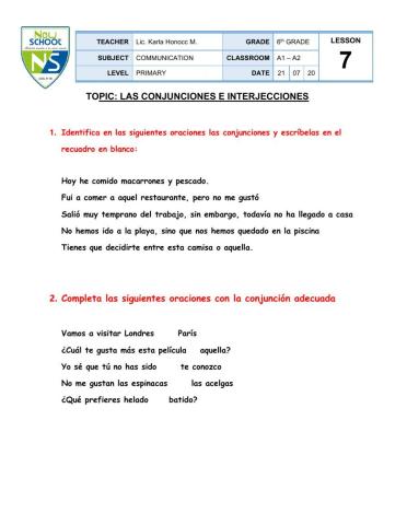 Comunicación - 6º PRIMARIA