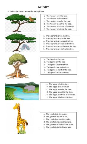 Prepositions of place