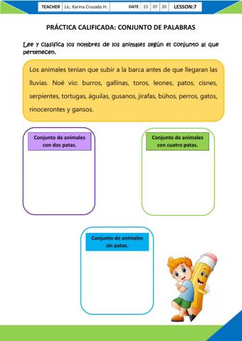 Conjunto de palabras