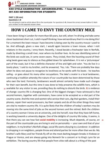 Twenty-second cycle Final exam