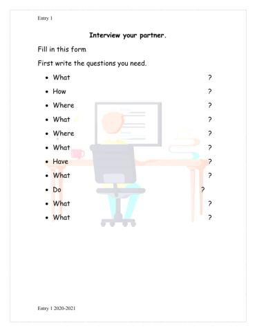 Interview your partner