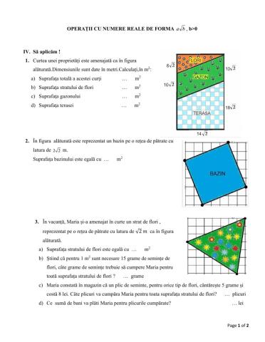 Aplicații ale radicalilor în geometrie