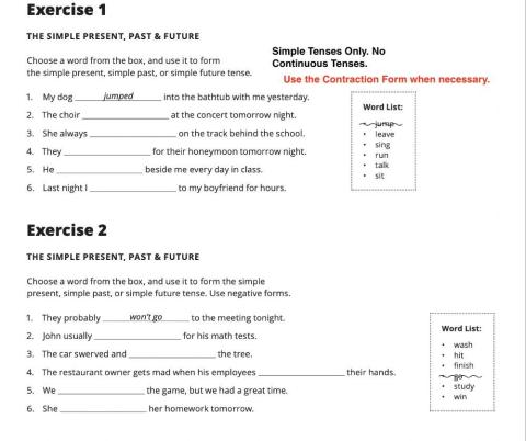 All Tenses Review Part 1