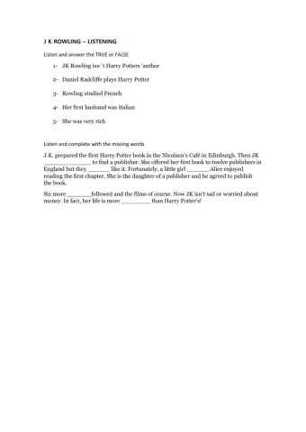 JK Rowling Listening