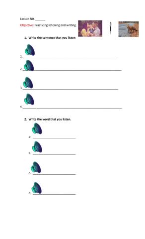 Listening first grade