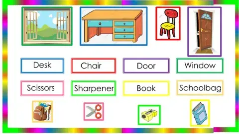 Utiles escolares en inglés