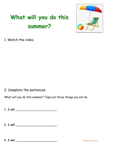 What will you do this summer?