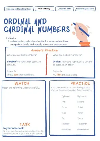 Ordinal and Cardinal Practice