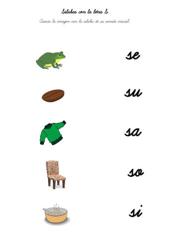 Sílabas con la letra S