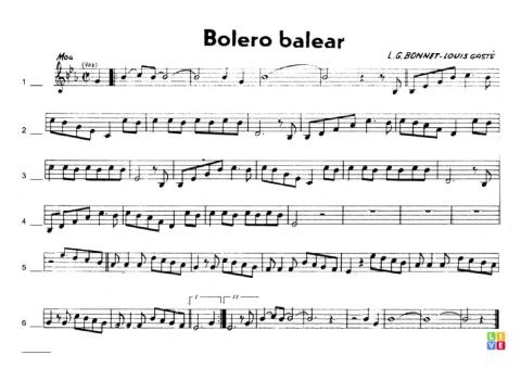 4º Hojas de Pentagramas 1-2 - Bolero balear