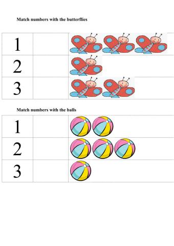 Toys butterfly and ball