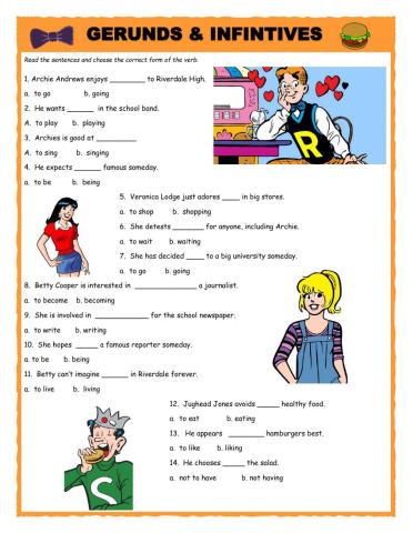 Gerunds & Infinitives Multiple Choice