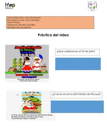 Vídeo de la Anexión del Partido de Nicoya