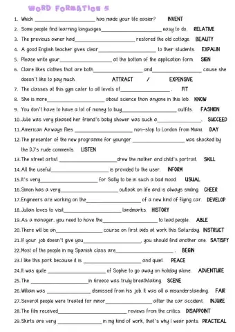 Word formation 5 fce