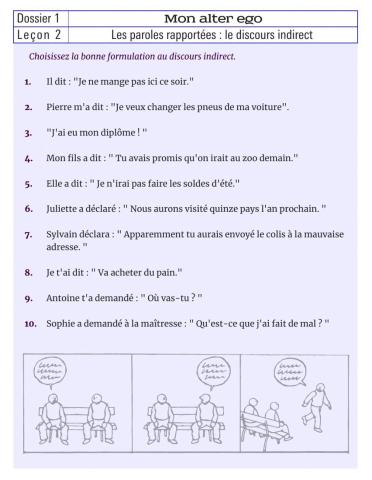 Le discours indirect