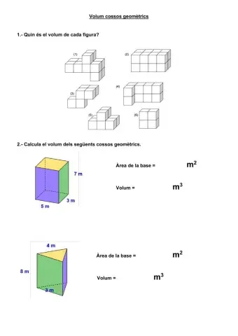 Volum cossos geomètrics