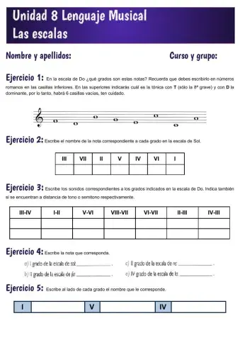Unidad 8 Las escalas