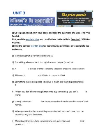 Intermediate Lesson 17: Money and Marketing