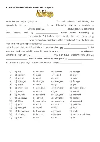 Tourism and Travelling