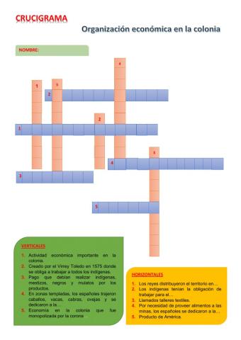 Organización económica en la colonia