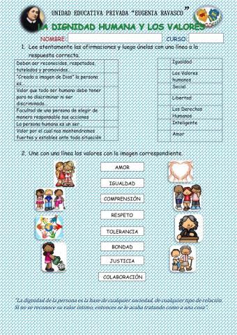 La Dignidad y los Valores