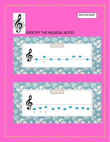 Identifying the musical notes