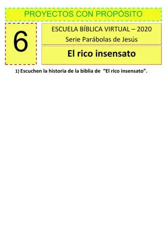 PP Parábolas. El rico insensato.