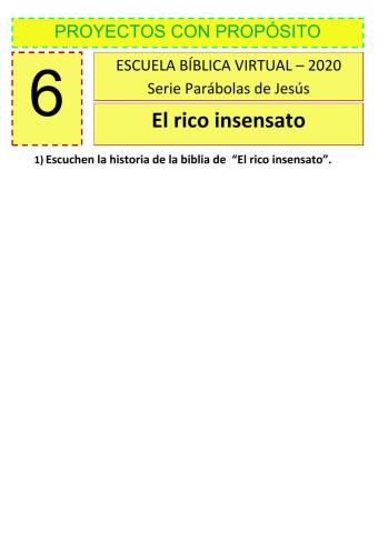 PP Parábolas. El rico insensato.