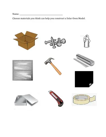 Solar Oven Material