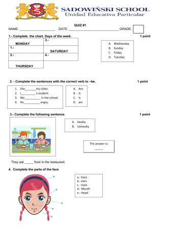 Quiz 1 english